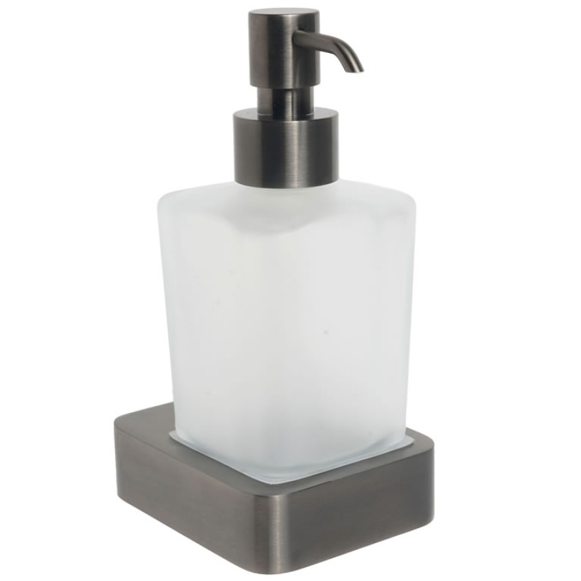 Cutout image of JTP Hix Brushed Black Soap Dispenser